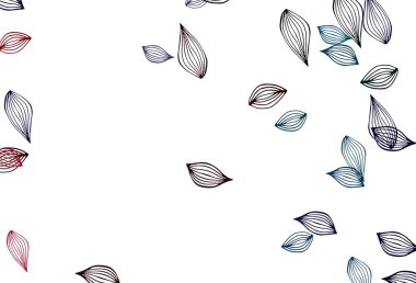 Soyut renkli yapraklarla dekoratif illüstrasyon. Web sitesi için desenli desen. 