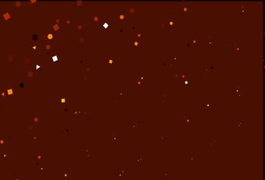 Light Orange vector template with crystals, circles, squares. Glitter abstract illustration with spheres, squares, lines. Pattern can be used for websites.