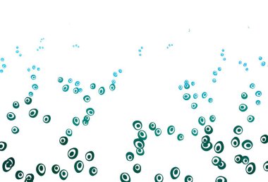 Açık mavi, benekli yeşil vektör kapağı. Bulanık dekoratif tasarım baloncuklu soyut tarzda. Marka kitabın için tamamen yeni bir şablon.