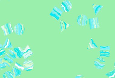 Açık mavi, daireli, çizgili, dikdörtgenli sarı vektör düzeni. Renkli daireler, üçgenler, dikdörtgenler. İş ilanları, broşürler, broşürler için desen