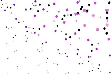 Açık mor vektör arkaplanı çizgiler, daireler, eşkenar dörtgenler. Renkli daireler, üçgenler, dikdörtgenler. İş ilanları, broşürler, broşürler için desen