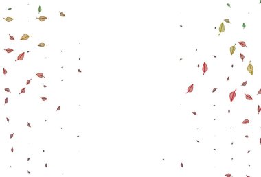 Soyut renkli yapraklarla dekoratif illüstrasyon. Web sitesi için desenli desen.