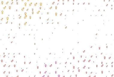 Açık siyah vektör şablonu, erkek ve kadın sembolleri. Renkli cinsiyet sembollü soyut illüstrasyon. Uniseks duvar kağıtları için modern tasarım.