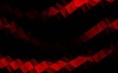 Açık kırmızı vektör çokgen yerleşimi.