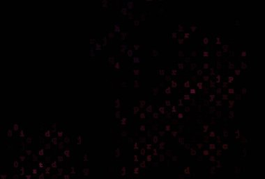 Ayrı harflerle koyu pembe vektör şablonu. Bulanık tasarım alfabe işaretleriyle basit bir şekilde. Bu model reklam, broşür ve eğitim broşürleri için kullanılabilir..