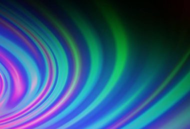 Bükülmüş kurdeleli vektör şablonu. Bulanık çizgilerden oluşan parlak çizimler. Reklamınız, broşürleriniz, broşürleriniz için yeni bir doku.