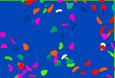 Soyut biçimlere sahip açık çokrenkli, gökkuşağı vektör arkaplanı. 