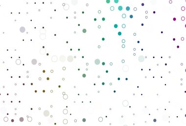 Işık Çokrenkli, daireli Gökkuşağı vektör şablonu. 