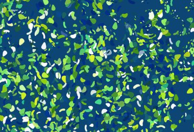 Açık mavi, rastgele şekilli sarı vektör dokusu. Renkli rastgele şekillerle modern soyut illüstrasyon. Duvar kağıtları için zarif tasarım.