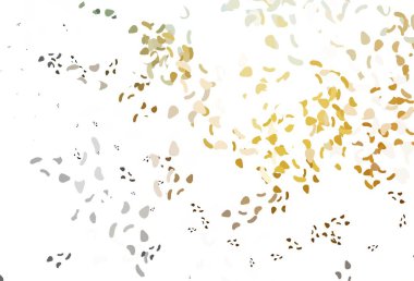 Açık sarı, soyut şekilli turuncu vektör arkaplan. Modern tarzda değişen renkli kaotik formlar. Duvar kağıtları için zarif tasarım.