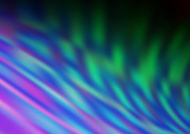 Bükülmüş kurdeleli vektör şablonu. Bulanık çizgilerden oluşan parlak çizimler. Reklamınız, broşürleriniz, broşürleriniz için yeni bir doku.