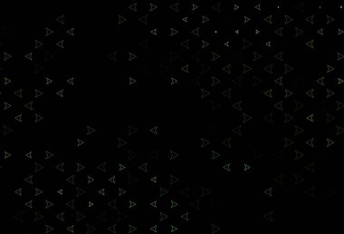 Koyu yeşil, üçgen biçiminde sarı vektör dokusu. Renkli üçgenli modern soyut illüstrasyon. Reklamlar için desen.