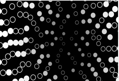 Koyu gümüş, lekeli gri vektör kaplaması. Parlak renkli soyut çemberlerin olduğu bir resim. Marka kitabın için tamamen yeni bir şablon.