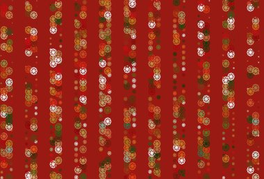 Açık Yeşil, parlak kar taneleriyle kırmızı vektör düzeni. 