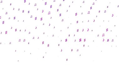 Müzik sembollü soyut vektör arkaplanı. Soyut tarzda dekoratif tasarım ve müzik şekilleri. Fasion dergileri için şablon.