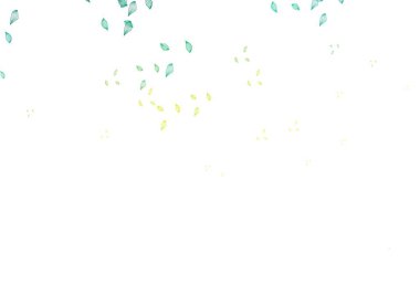 Soyut renkli yapraklarla dekoratif illüstrasyon. Web sitesi için desenli desen.