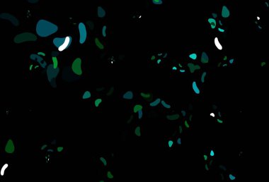 Açık mavi, soyut şekilli yeşil vektör arkaplan. Renkli rastgele şekillerle modern soyut illüstrasyon. Bir cep telefonu için arka plan.