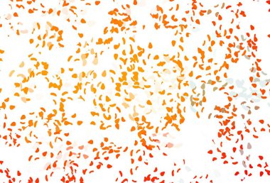 Soyut formlarla açık turuncu vektör arkaplanı. Soyut tarzda rengarenk gradyan şekilleri olan bir resim. Duvar kağıtları için zarif tasarım.