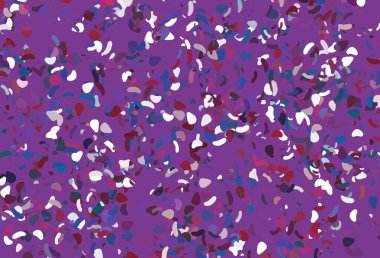 Açık mavi, Memphis şekilli kırmızı vektör şablonu. Renkli rastgele şekillerle modern soyut illüstrasyon. İşiniz için en iyi akıllı tasarım.