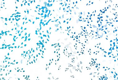 Rastgele şekilli açık mavi vektör dokusu. Modern tarzda değişen renkli kaotik formlar. Bir cep telefonu için arka plan.