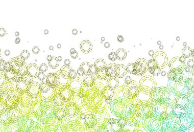 Açık Yeşil, daire şekilli sarı vektör düzeni.