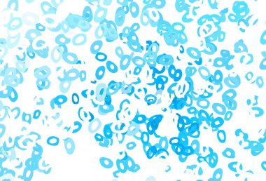 Açık mavi, küreli kırmızı vektör deseni. Bulanık yağmur damlaları olan soyut bir çizim. Suyun deseni, yağmur damlaları.