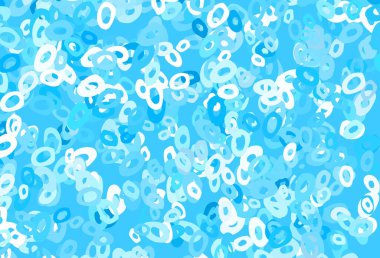 Açık mavi, noktalı kırmızı vektör arkaplanı. Renkli su damlaları olan modern soyut çizimler. Posterler, afişler için tasarım.