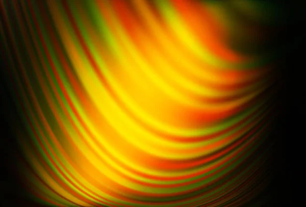 Dunkelgrüne Gelbe Vektorschablone Mit Blasenformen Eine Vage Zirkuläre Abstrakte Illustration — Stockvektor