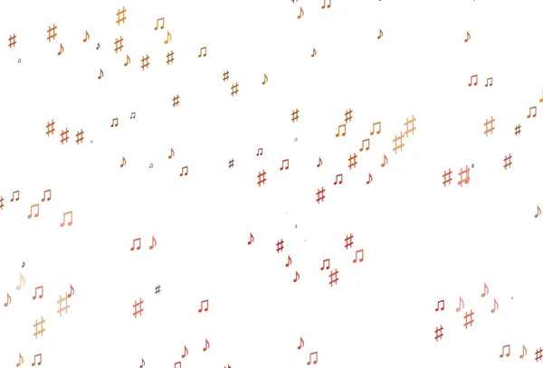Light Green Red Vector Texture Music Notes — стоковий вектор