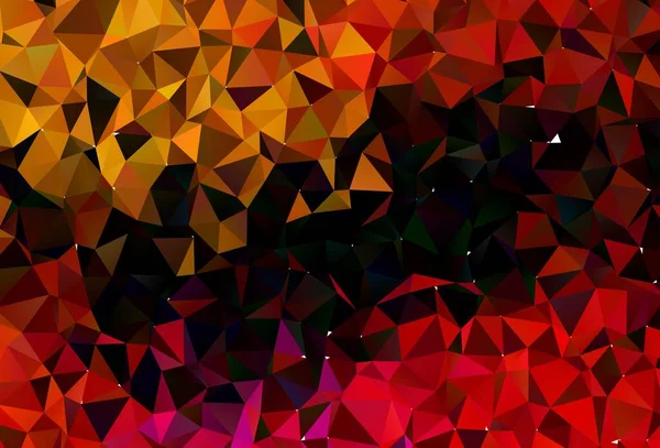 Modèle Polygonal Vecteur Noir Foncé Illustration Colorée Brillante Dans Style — Image vectorielle