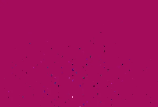 Rose Clair Motif Vectoriel Bleu Avec Eur Jpy Gbp Design — Image vectorielle