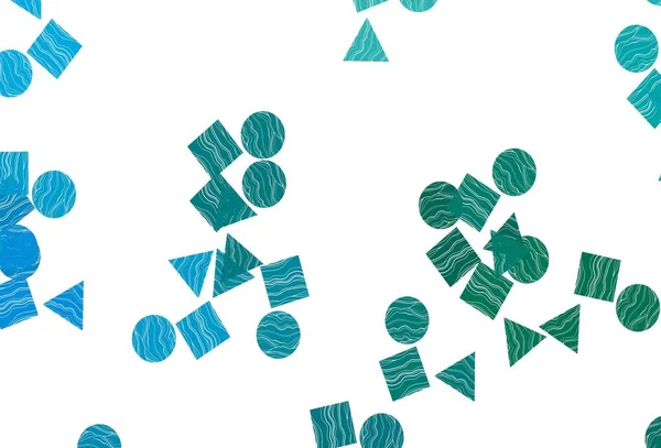 Bleu Clair Texture Vectorielle Verte Poly Style Avec Des Cercles — Image vectorielle