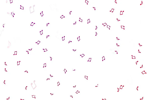 Light Purple Pink Vector Pattern Music Elements Shining Illustration Colorful — ストックベクタ