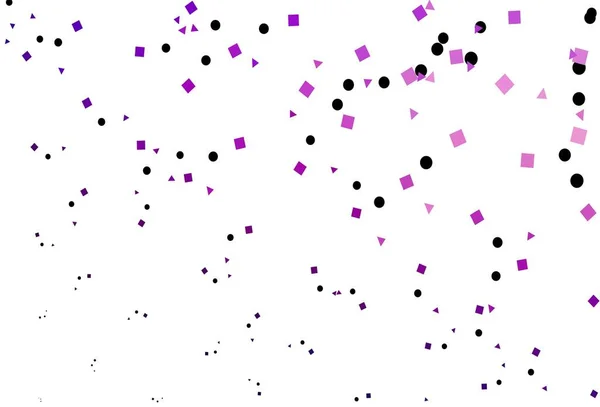 ライン 菱形の明るい紫色のベクトル背景 カラフルな円 三角形 長方形のイラスト ビジネス広告 小冊子 チラシのパターン — ストックベクタ