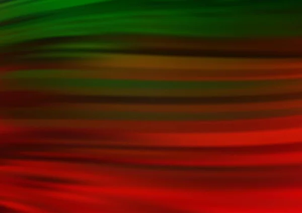 Dunkelgrüner Roter Vektorhintergrund Mit Gebogenen Linien — Stockvektor