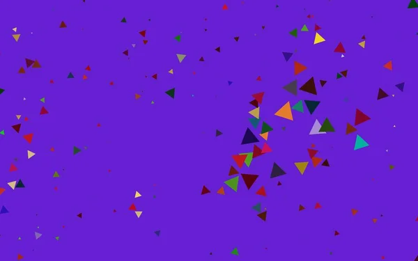 Light Multicolor Rainbow Vector Template Crystals Triangles — Stock Vector