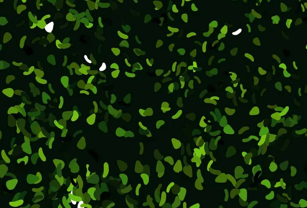 Açık Yeşil Soyut Formlu Sarı Vektör Arkaplan Rastgele Şekillerle Soyut — Stok Vektör