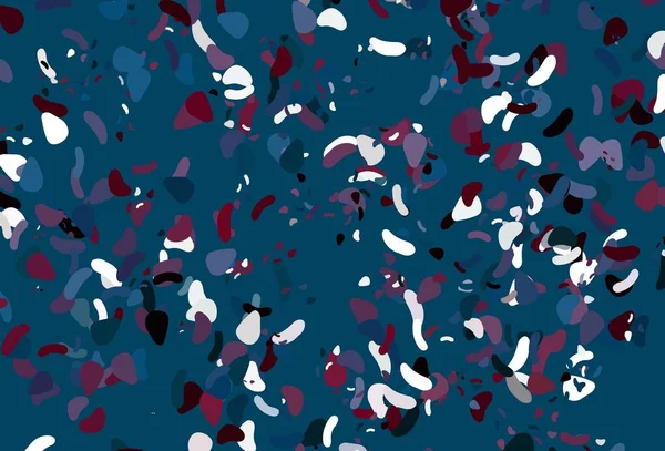 Hellblauer Roter Vektorhintergrund Mit Abstrakten Formen Illustration Mit Farbenfrohen Verlaufsformen — Stockvektor