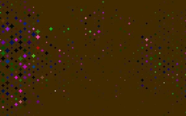 Světle Vícebarevná Duhová Vektorová Textura Krásnými Hvězdami — Stockový vektor