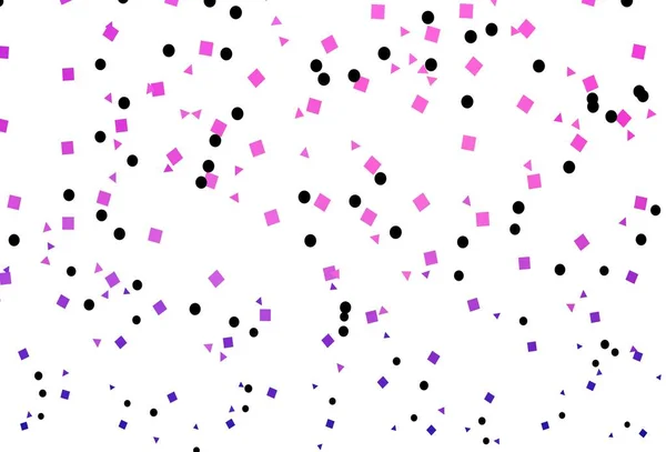 Light Pink Blue Vector Backdrop Lines Circles Rhombus Decorative Design — Stock Vector