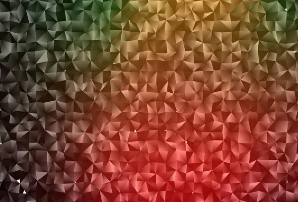 Verde Escuro Red Vector Polygon Layout Abstrato Brilhando Ilustração Colorida — Vetor de Stock