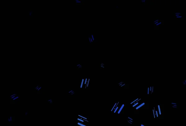 Donker Blauw Vector Patroon Met Smalle Lijnen Glitter Abstracte Illustratie — Stockvector