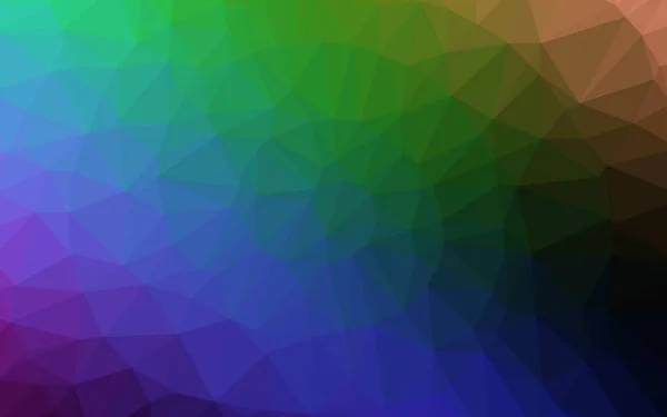 Dark Multicolor Rainbow Vector Lage Poly Textuur — Stockvector