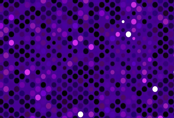 Dark Purple Růžové Vektorové Pozadí Tečkami Krásná Barevná Ilustrace Rozmazanými — Stockový vektor