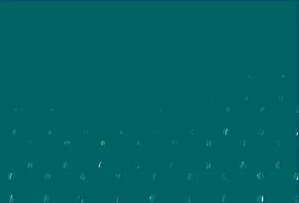 Lichtblauwe Groene Vectorkap Met Vlekken Wazig Bellen Abstracte Achtergrond Met — Stockvector