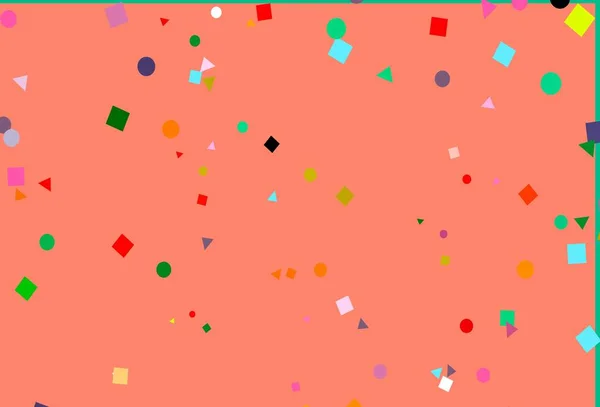 Light Multicolor Rainbow Vector Backdrop Lines Circles Rhombus Glitter Abstract — Stock Vector
