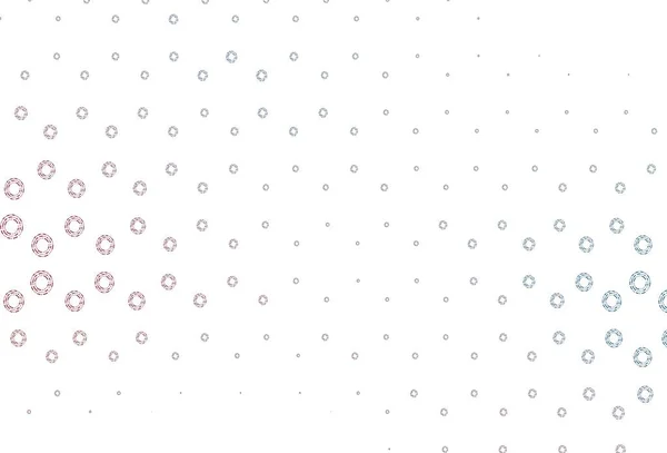 ライトブルー 球体の赤いベクトルパターン カラフルな水滴と現代抽象的なイラスト チラシのパターン — ストックベクタ