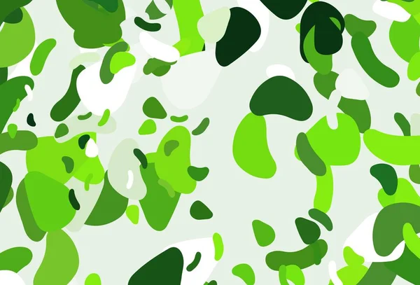 초록색 벡터는 추상적 모양을 배경으로 합니다 화려하고 무작위적 형태를 현대의 — 스톡 벡터