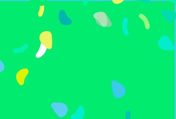 Hellgrünes Gelbes Vektormuster Mit Chaotischen Formen Illustration Mit Farbenfrohen Verlaufsformen — Stockvektor