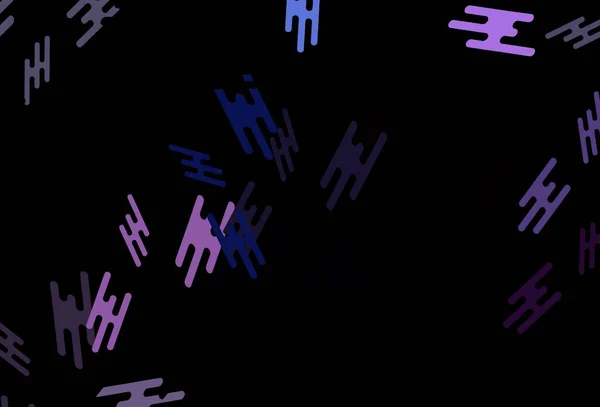 Темно Рожевий Синій Векторний Розклад Плоскими Лініями Блискуча Кольорова Ілюстрація — стоковий вектор